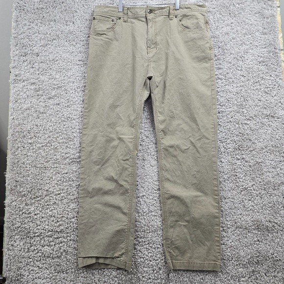 Prana Pants Mens 40x32‎ (Fits 38x31.5) Beige Slim Stretch Hiking Outdoor - Picture 1 of 14